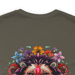 Stop And Smell The Flowers - Lion - Unisex Jersey Slim Tee