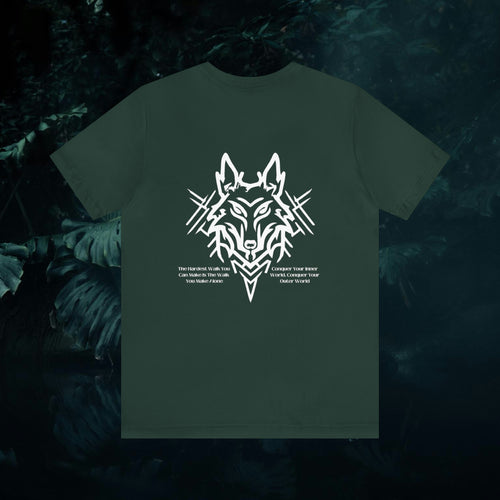 Conquer Your World - Lone Wolf - Unisex Jersey Slim Tee