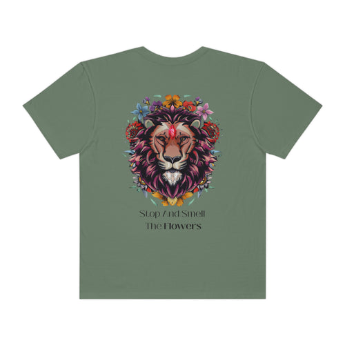Stop And Smell The Flowers - Lion - Unisex Streetwear Tee