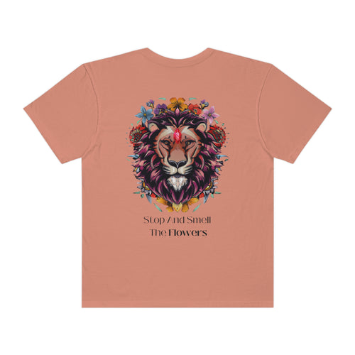 Stop And Smell The Flowers - Lion - Unisex Streetwear Tee