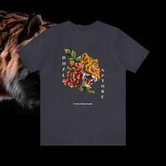 Dual Nature - Tiger Bloom - Unisex Jersey Slim Tee