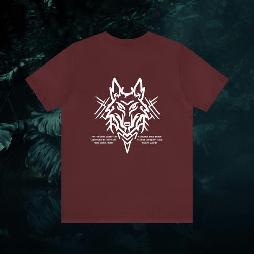 Conquer Your World - Lone Wolf - Unisex Jersey Slim Tee