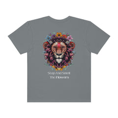 Stop And Smell The Flowers - Lion - Unisex Streetwear Tee