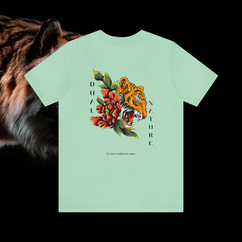 Dual Nature - Tiger Bloom - Unisex Jersey Slim Tee