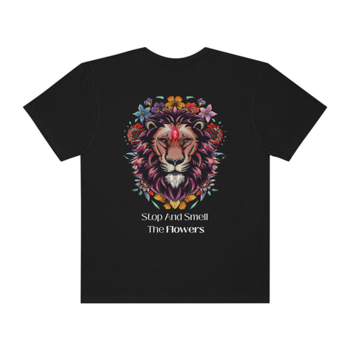 Stop And Smell The Flowers - Lion - Unisex Streetwear Tee