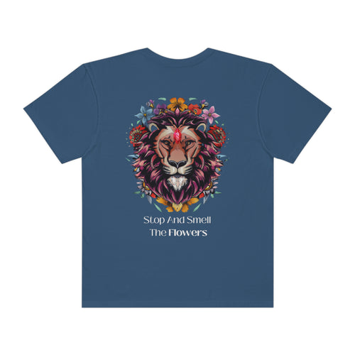 Stop And Smell The Flowers - Lion - Unisex Streetwear Tee