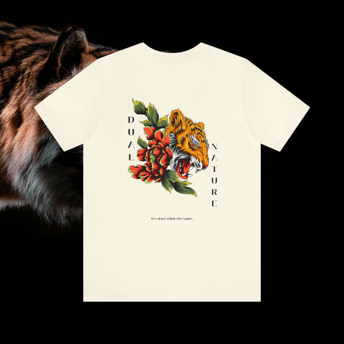 Dual Nature - Tiger Bloom - Unisex Jersey Slim Tee