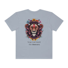 Stop And Smell The Flowers - Lion - Unisex Streetwear Tee