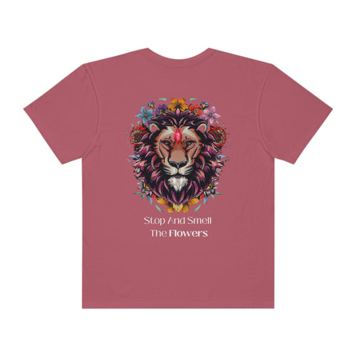 Stop And Smell The Flowers - Lion - Unisex Streetwear Tee