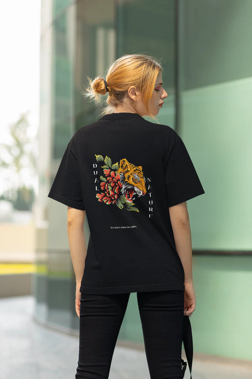 Dual Nature - Tiger Bloom - Unisex Streetwear Tee